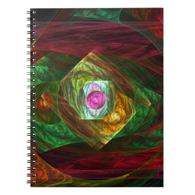 Dynamic Connections Abstrakt Art Notebook Notizblock (Vorderseite)
