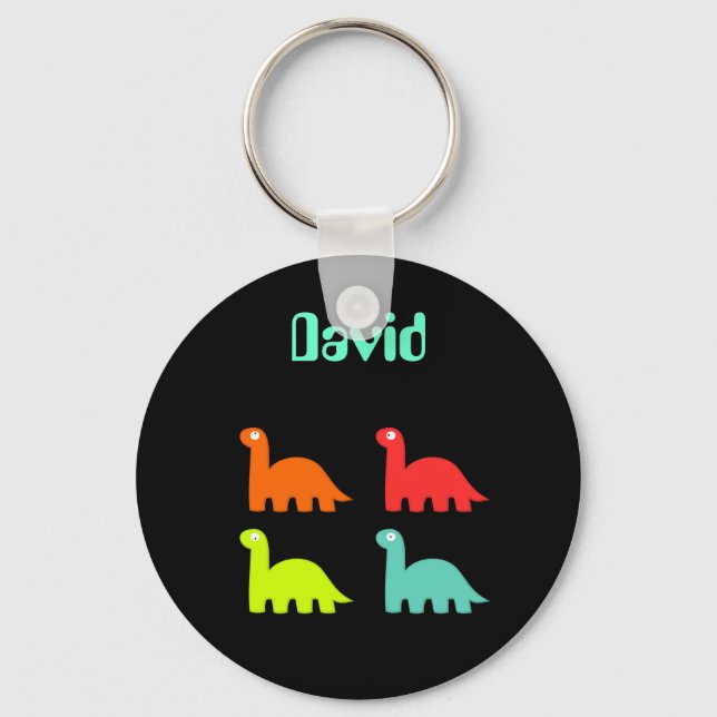 Dynamic Dinos Name Keychain David Schlüsselanhänger (Vorderseite)
