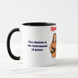 Dynamic Duo  Girl and Chihuahua playing ukes Tasse