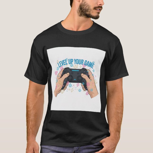 Dynamic Esports Champion Gaming Controller Design T-Shirt (Vorderseite)