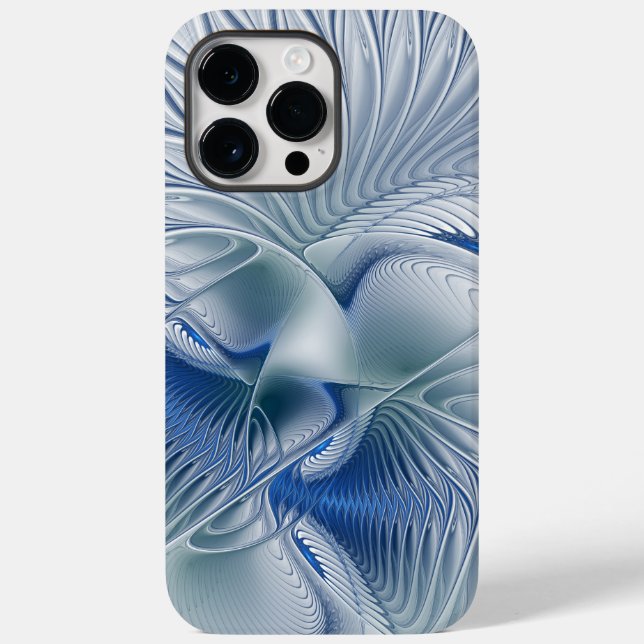 Dynamic Fantasy Abstrakt Blue Tones Fraktal Art Case-Mate iPhone 14 Pro Max Hülle (Rückseite)