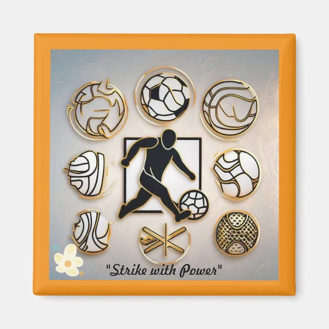 "Dynamic Football Art" Magnet (Vorne)