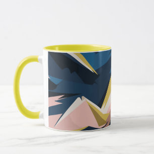 Dynamic Geometric Abstract Art Tasse