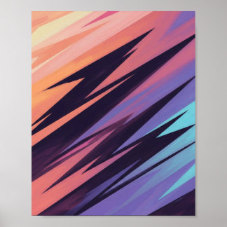 Dynamic Geometric Gradient - Moderne Abstrakte Kun Poster