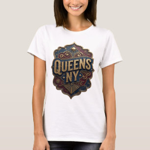 Dynamic Gold QUEENS NY Custom T-Shirt