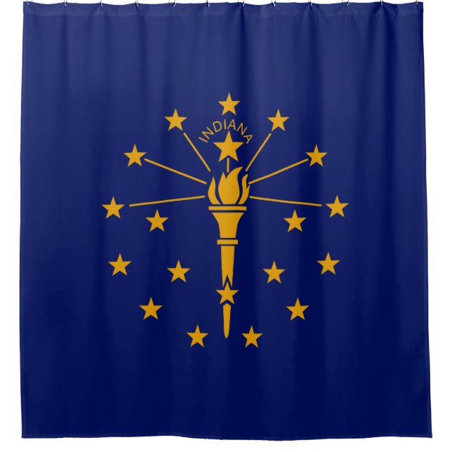 Dynamic Indiana State Flag Graphic on a Duschvorhang (Vorderseite)