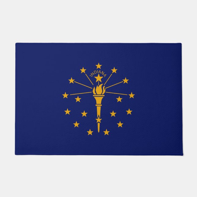 Dynamic Indiana State Flag Graphic on a Fußmatte (Vorderseite)