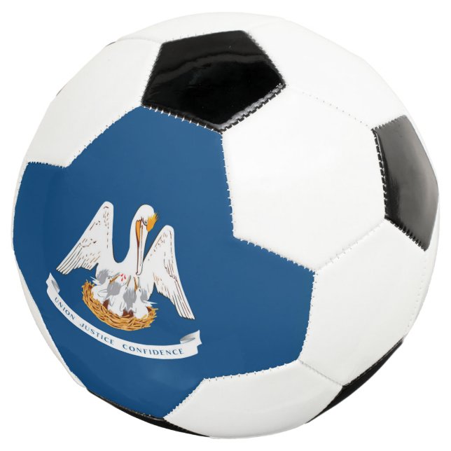 Dynamic Louisiana State Flag Graphic auf einer Fußball (Dreiviertel)