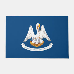 Dynamic Louisiana State Flag Graphic auf einer Fußmatte
