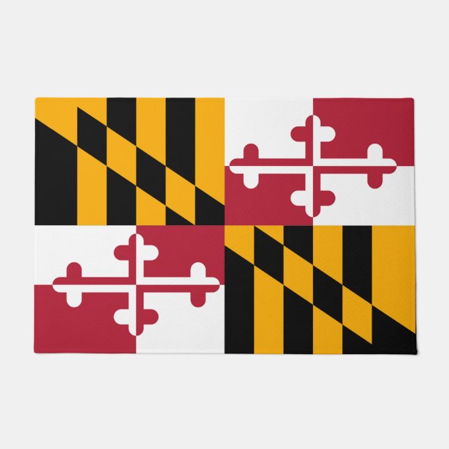 Dynamic Maryland State Flag Graphic on a Fußmatte (Vorderseite)