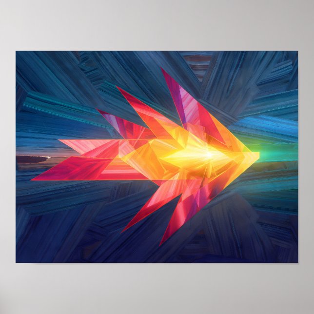 Dynamic Motivational Art: Path Forward Poster (Vorne)