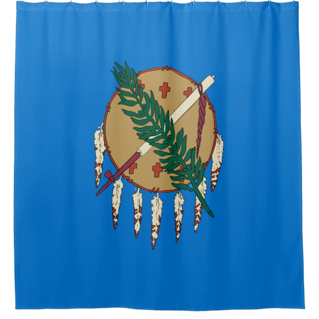 Dynamic Oklahoma State Flag Graphic on a Duschvorhang (Vorderseite)