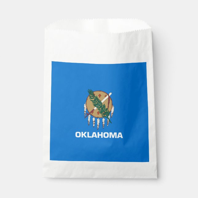 Dynamic Oklahoma State Flag Graphic on a Geschenktütchen (Vorderseite)