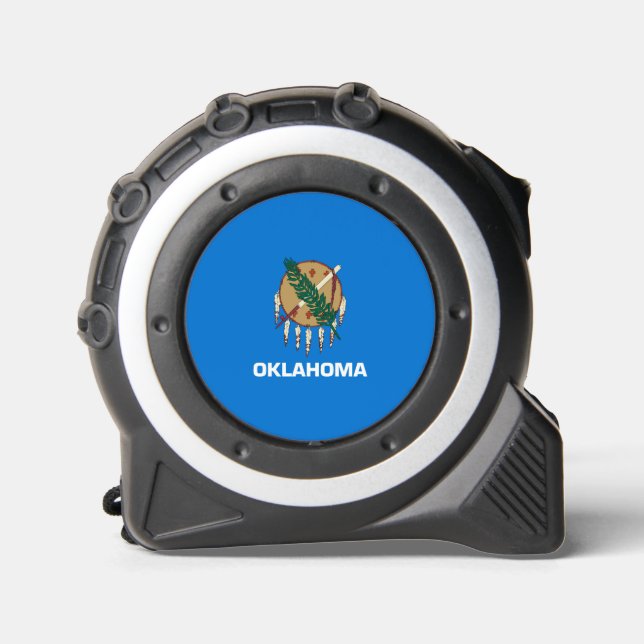 Dynamic Oklahoma State Flag Graphic on a Maßband (Vorderseite)