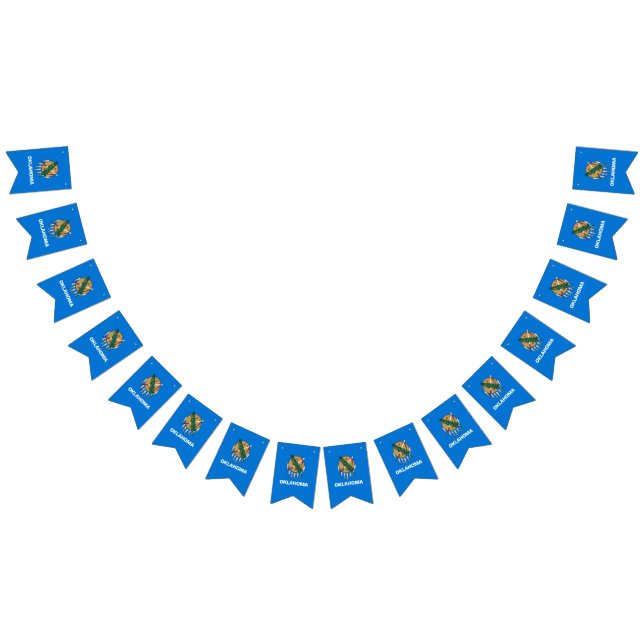 Dynamic Oklahoma State Flag Graphic on a Wimpelkette (Alle)