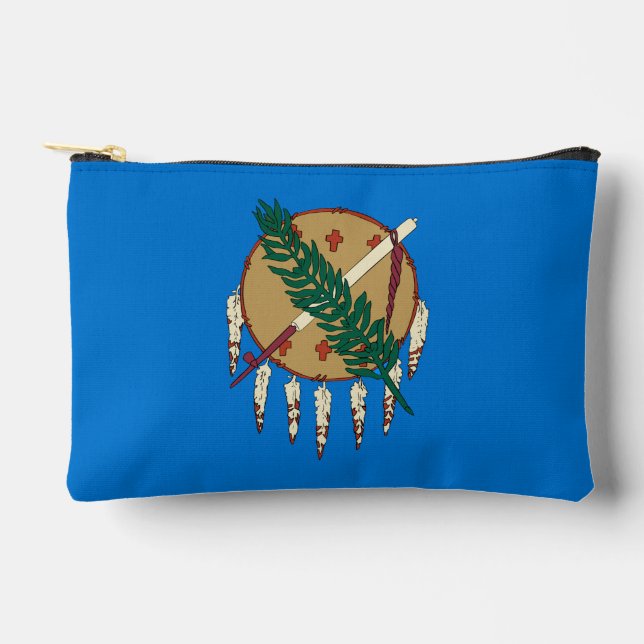 Dynamic Oklahoma State Flag Graphic on a Zubehörtasche (Vorderseite)
