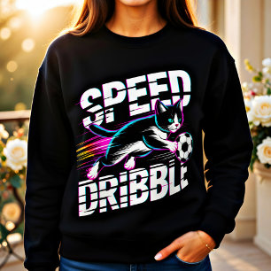 Dynamic Soccer Cat sweatshirt sport pour femmes
