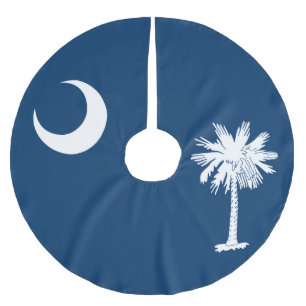 Dynamic South Carolina State Flag Graphic Polyester Weihnachtsbaumdecke