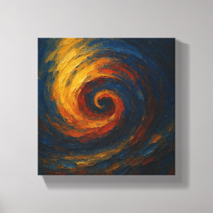 Dynamic Spiral Vortex - Abstrakte Energie Leinwanddruck