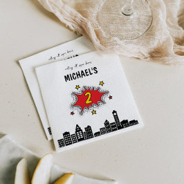 Dynamic Superhero 2. Geburtstag Serviette