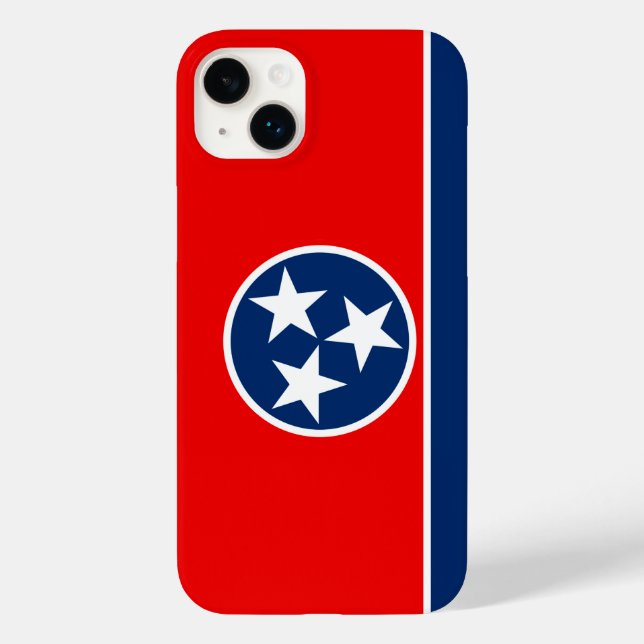 Dynamic Tennessee State Flag Graphic on a Case-Mate iPhone 14 Plus Hülle (Rückseite)