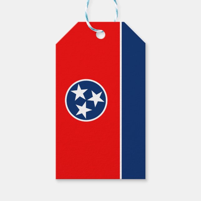 Dynamic Tennessee State Flag Graphic on a Geschenkanhänger (Vorderseite)