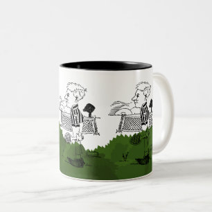 Dynamic Tennis Player Sportdesign Zweifarbige Tasse