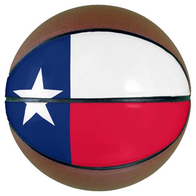 Dynamic Texas State Flag Graphic on a Basketball (Vorderseite)