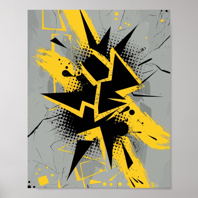 Dynamic Urban Graffiti Street Art Poster (Vorne)