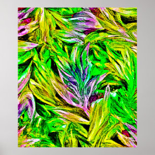 Dynamik der Pflanze Schlaganfall Design Poster