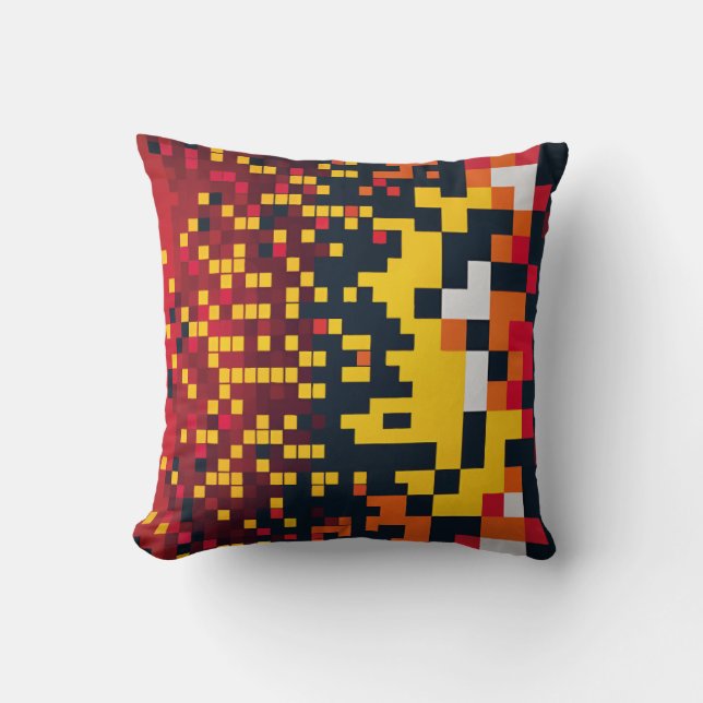 Dynamik der Pixelexplosion Kissen (Vorderseite)