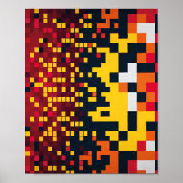 Dynamik der Pixelexplosion Poster