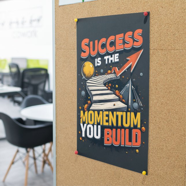 Dynamik schafft Erfolg und motiviert Büro und Schu Poster (Von Creator hochgeladen)