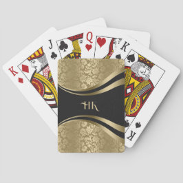 Dynamiklinien für schwarze und goldene Dämme Spielkarten