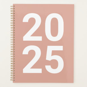 Dynamisch rosa, moderne Typografie-Zahlen im benut Planer