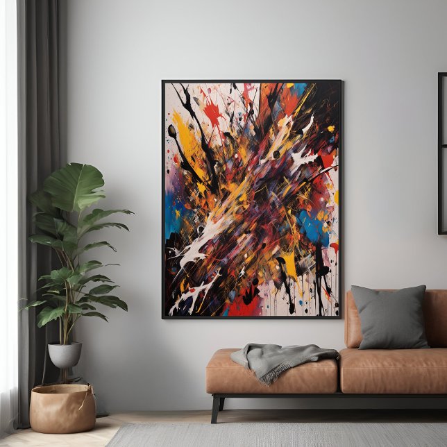 Dynamische Abstrakte Action Expressionist Vibranin Poster (Von Creator hochgeladen)