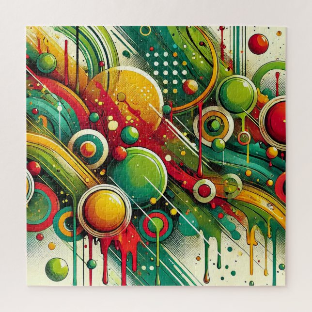 Dynamische Abstrakte Artwork mit bunten Kreisläufe (Vertikal)