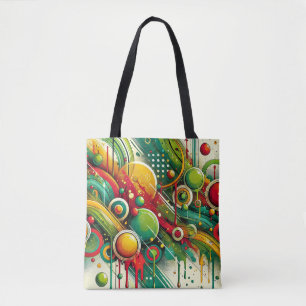 Dynamische Abstrakte Artwork mit bunten Kreisläufe Tasche