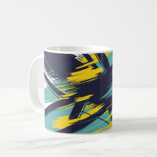 Dynamische Abstrakte Pinselstriche Kaffeetasse