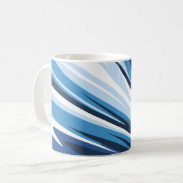 Dynamische Abstrakte Wave in Blue Hues Kaffeetasse