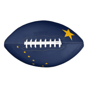 Dynamische Alaska-Staatsflagge Grafik auf einer Football