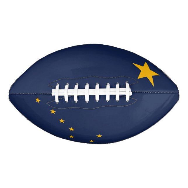 Dynamische Alaska-Staatsflagge Grafik auf einer Football (Vorderseite)