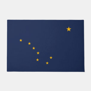 Dynamische Alaska-Staatsflagge Grafik auf einer Fußmatte
