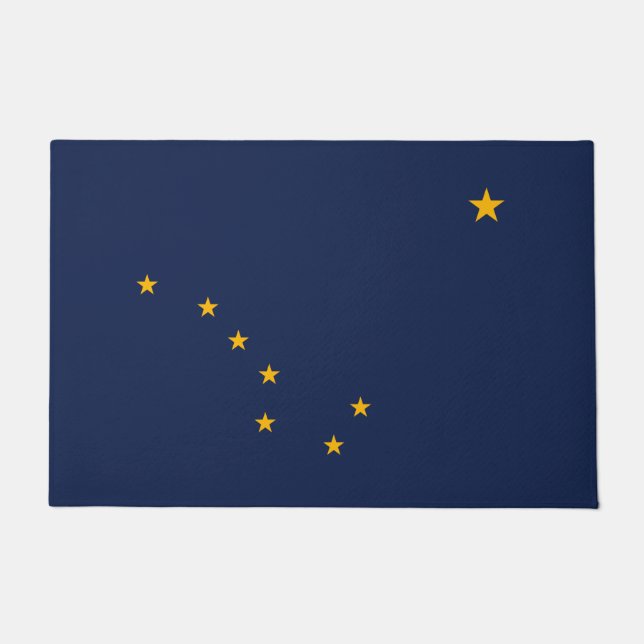 Dynamische Alaska-Staatsflagge Grafik auf einer Fußmatte (Vorderseite)