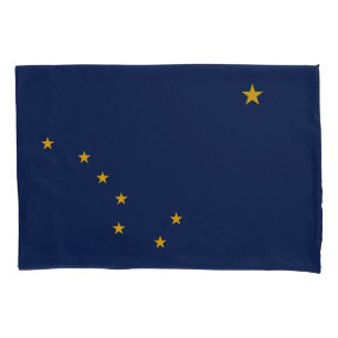 Dynamische Alaska-Staatsflagge Grafik auf einer Kissenbezug