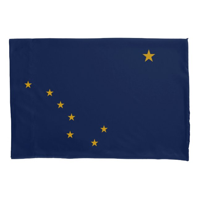 Dynamische Alaska-Staatsflagge Grafik auf einer Kissenbezug (Vorderseite)
