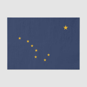 Dynamische Alaska-Staatsflagge Grafik auf einer Seidenpapier