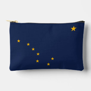 Dynamische Alaska-Staatsflagge Grafik auf einer Zubehörtasche