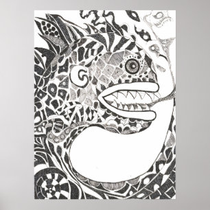 Dynamische alte Schlange Poster