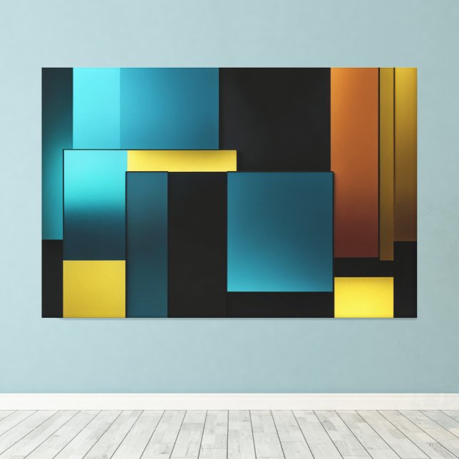 Dynamische Balance gesteckte Leinwand (Insitu (Holzboden))